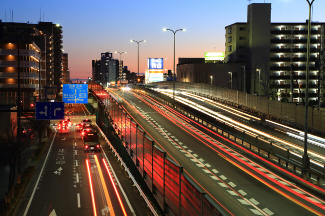 市街地の夜景