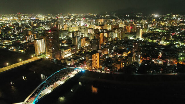 市街地の夜景