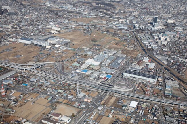 新東名・厚木南IC周辺の航空写真