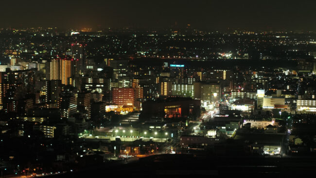 市街地の夜景