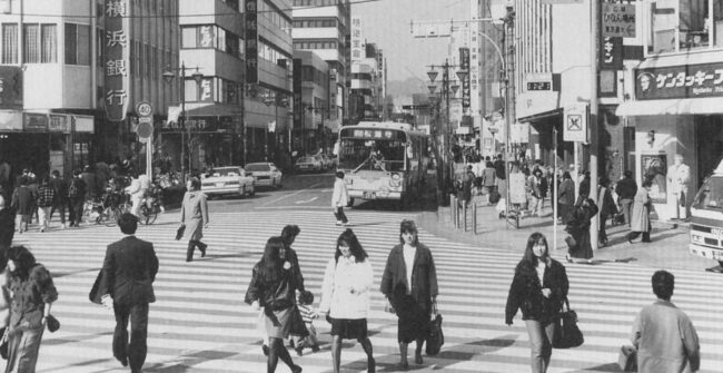 平成元年の駅前大通りの写真