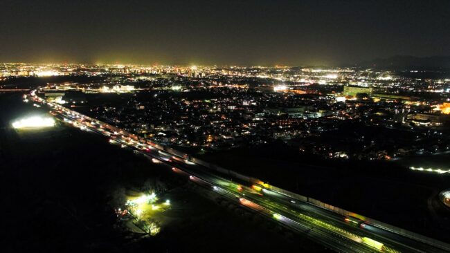 ドローン撮影夜景