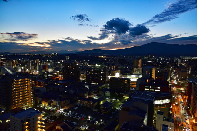 市街地の夜景