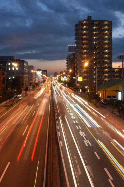 市街地の夜景