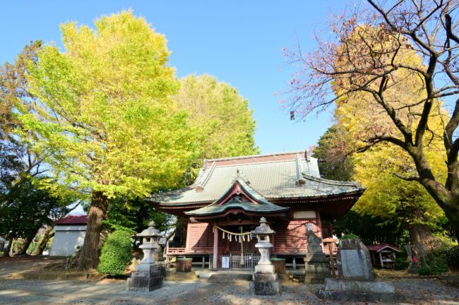 荻野神社の紅葉の写真