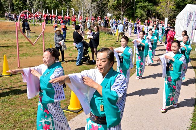 あつぎ飯山桜まつりの花音頭の写真